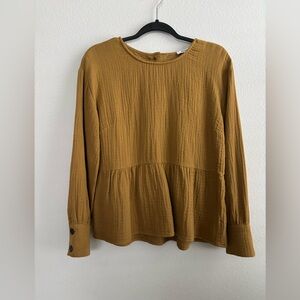 Women's Mustard Long Sleeve Top